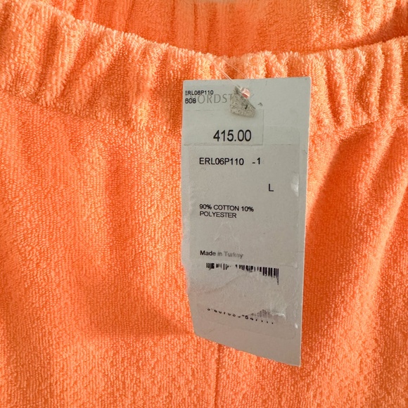 NWT ERL Venice Beach Orange Elasticized Flare Leg Pants L - Picture 5 of 9